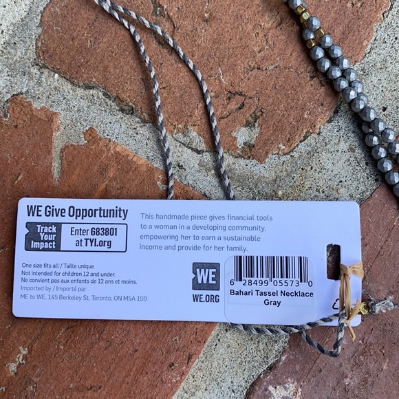 Me to We Bahari Tassel Necklace in gray - Picture 2 of 3